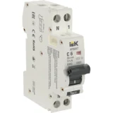 IEK ARMAT Автоматический выключатель дифференциального тока B06S 1P+NP C6 30мА тип AC (18мм)