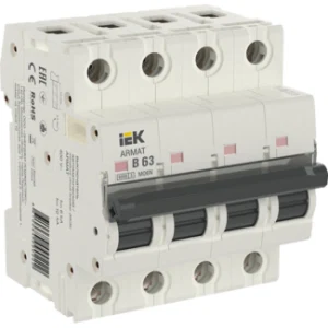 IEK ARMAT Автоматический выключатель M06N 4P B 63А - AR-M06N-4-B063 IEK ARMAT Автоматический выключатель M06N 4P B 63А - AR-M06N-4-B063