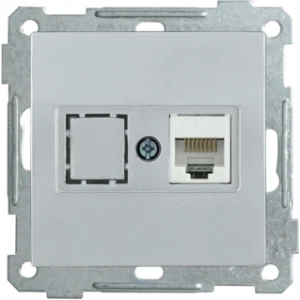 IEK Розетка компьютерная РК11-1-Б RJ45 Cat6 BOLERO серебряный - EKB16-01-K23 IEK Розетка компьютерная РК11-1-Б RJ45 Cat6 BOLERO серебряный - EKB16-01-K23