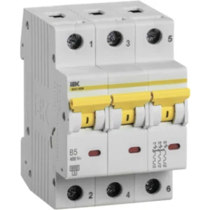 IEK Автоматический выключатель ВА47-60M 3Р 5А 6кА B - MVA31-3-005-B IEK Автоматический выключатель ВА47-60M 3Р 5А 6кА B - MVA31-3-005-B