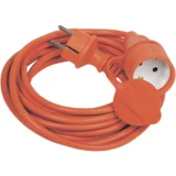 IEK Шнур УШ-01РВ с вилкой и розеткой 2P+PE/5м 3х1,0мм2 IP44 оранжевый